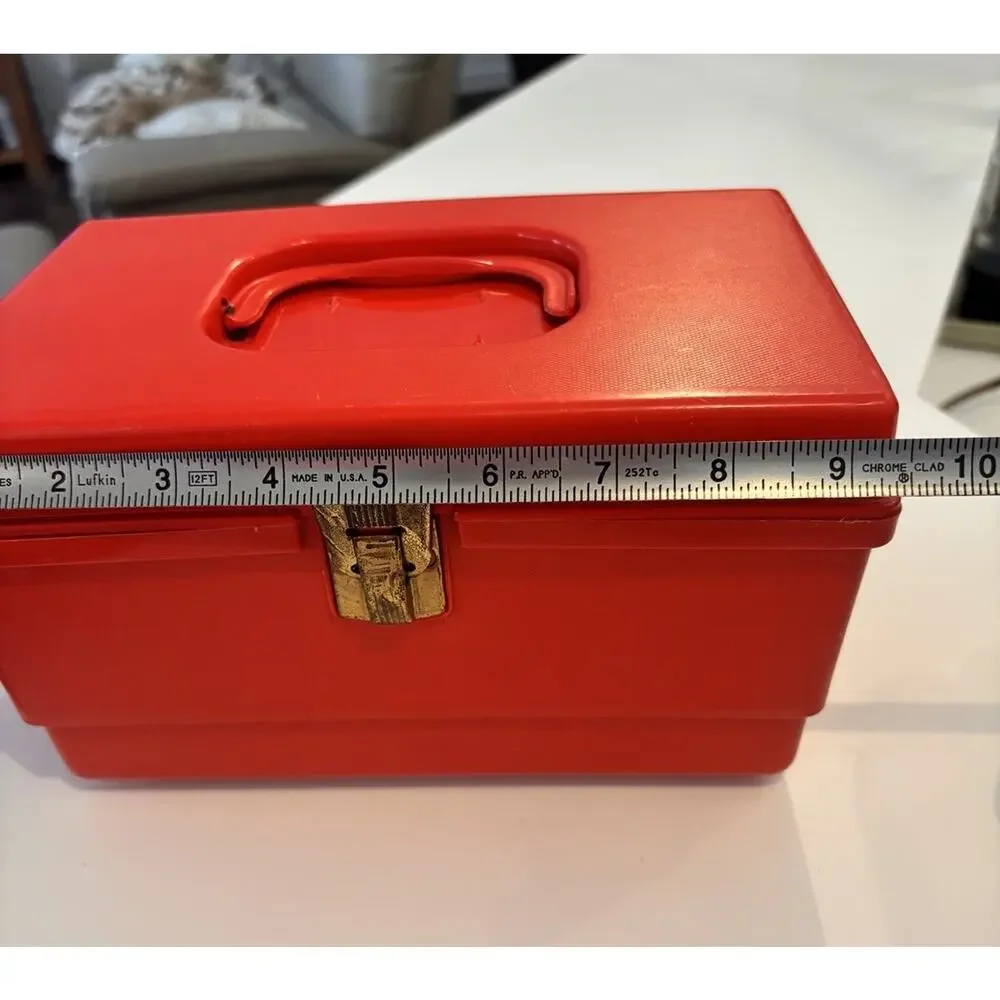 Vintage Wilson Wil-Hold Sewing Red Box Medium Size Plastic